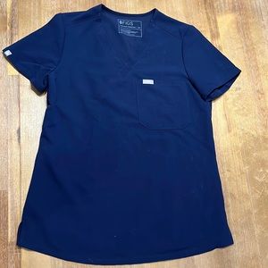 Figs XS navy scrubs top and bottom